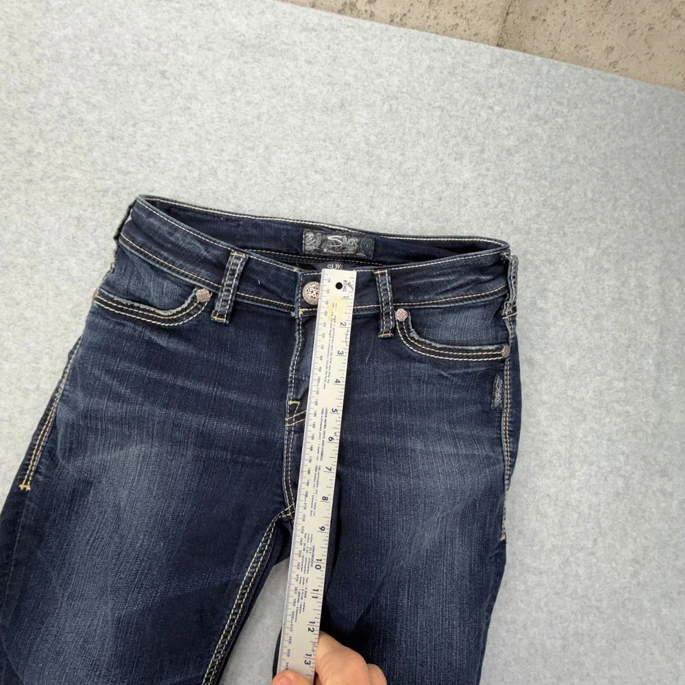 Silver Jeans‎ Co Suki High Super Skinny Dark Wash Denim Jeans W28 L31 - Picture 4 of 9